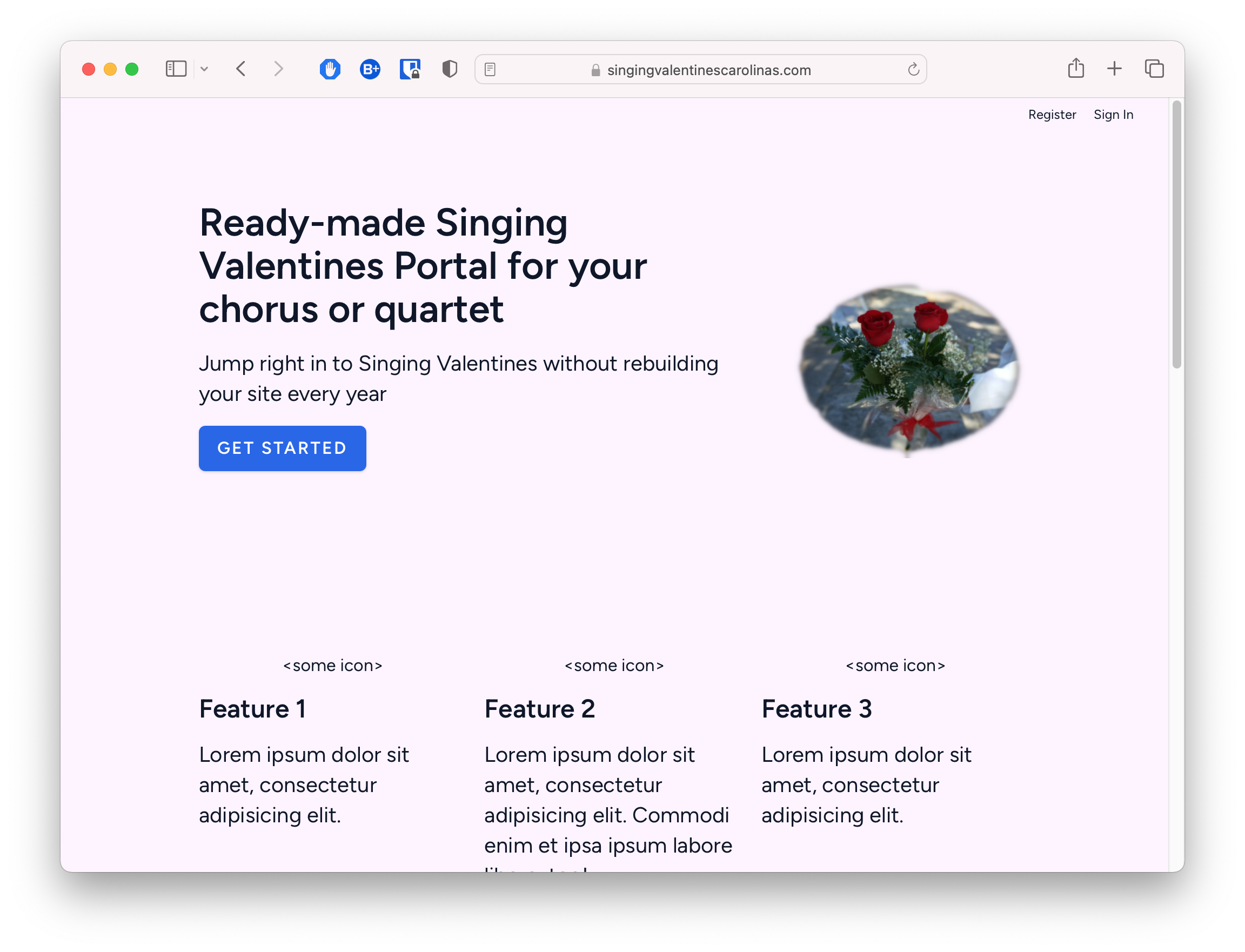 Singing Valentines (Laravel with Inertia and Vue.js) Project Logo